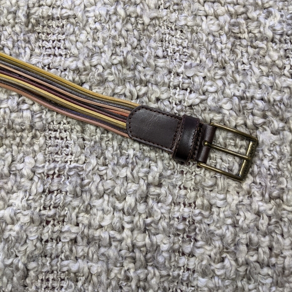 Halston leather autumnal coloured belt - Picture 2 of 8